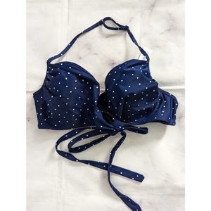 OLD NAVY Blue Polka Dot Strappy Bikini Top Only L